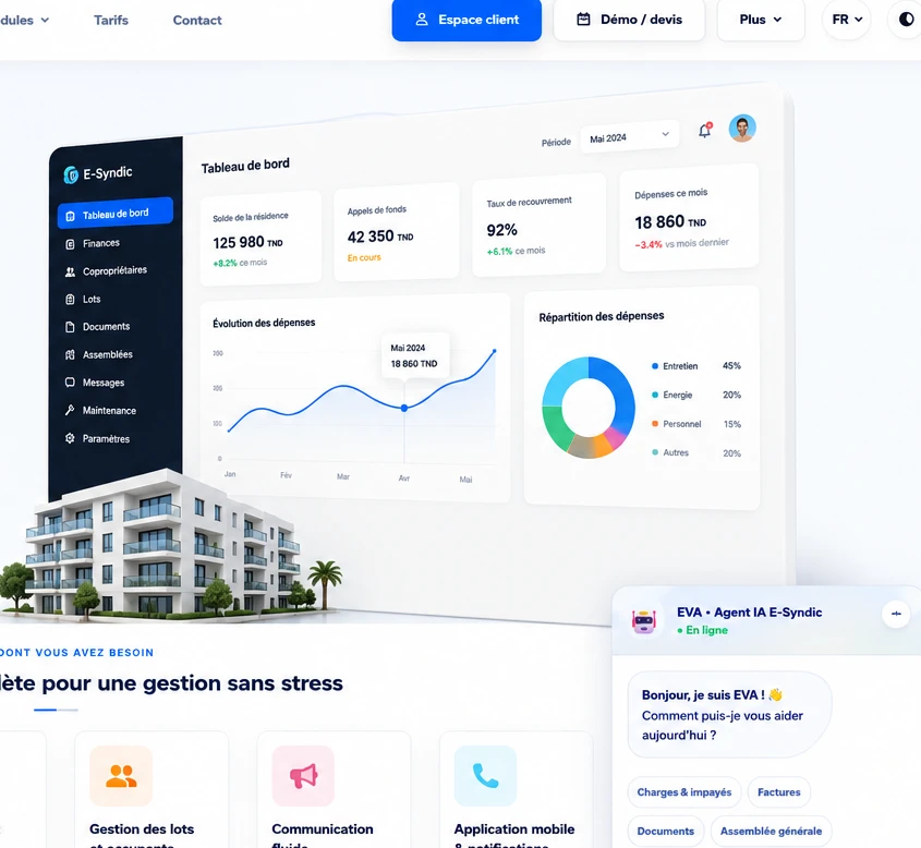 La gestion de votre copropriété, plus simple, plus intelligente, plus efficace.