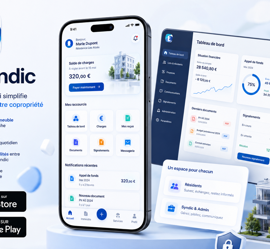 Visuel promotionnel de l’application My E-Syndic